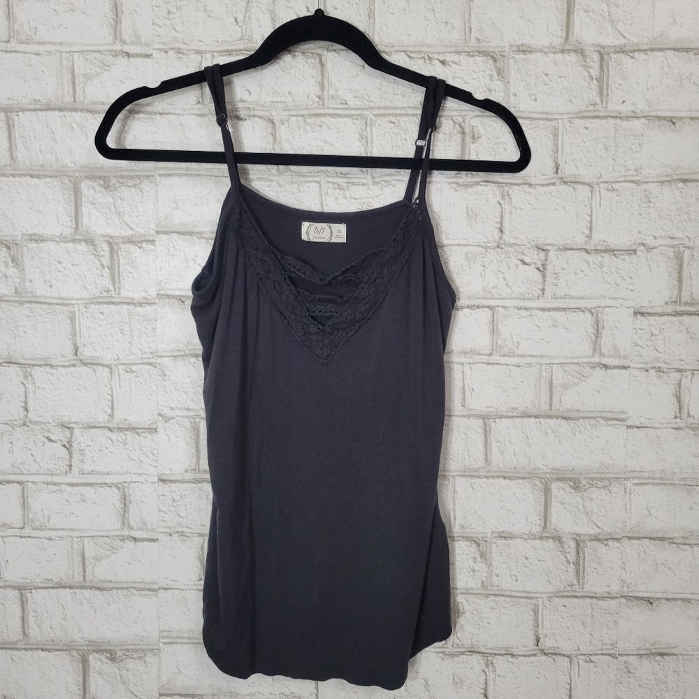 Maurices dark gray lace open front‎ tank